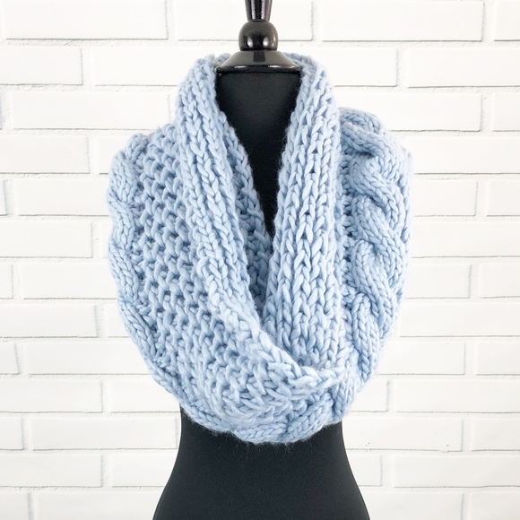 Shiraleah Accessories - Shiraleah Powder Blue Soft Knit Scarf